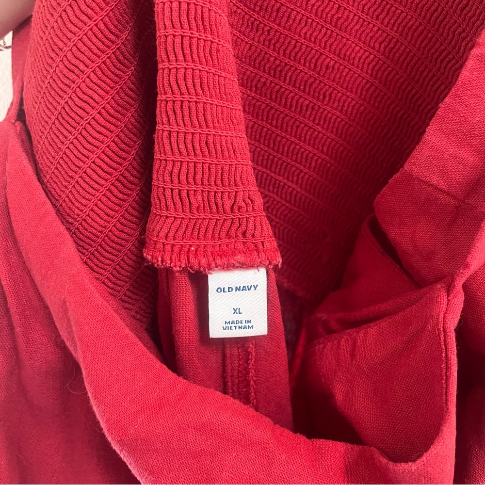 Old Navy Red Spaghetti Strap Jumpsuit - Picture 2 of 3